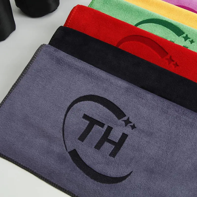 Custom Microfiber Gym Sports Towels Knitted Laser Engraved Logo Eco-Friendly Absorbent Quick-Dry Customized Designs XINGYUE