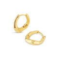 LOZRUNVE 925 Sterling Silver Wave Gold Minimalist Chunky Huggie Hoop Earring