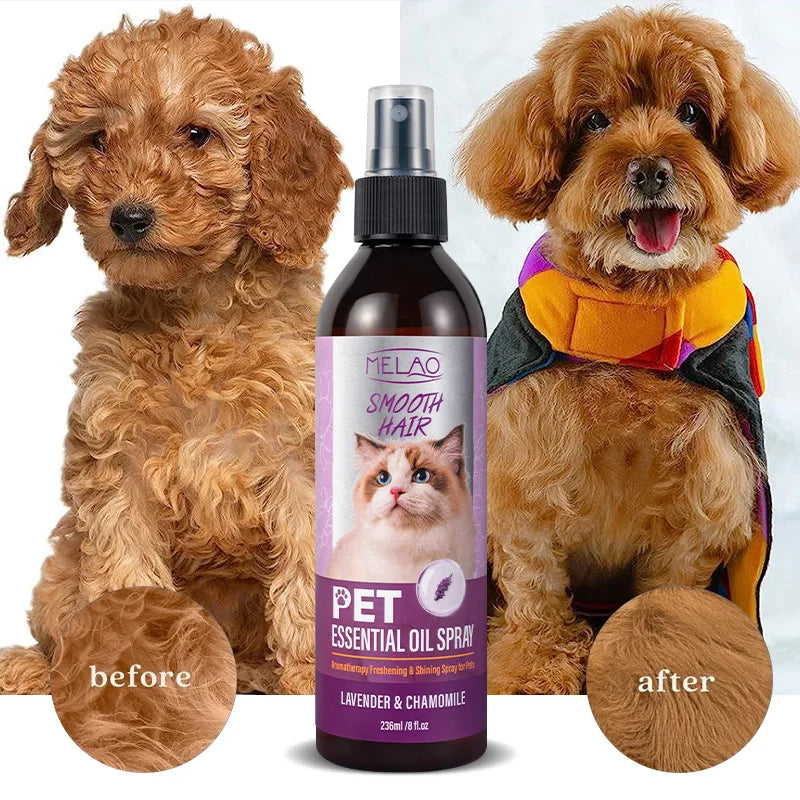 Custom Logo Dog Grooming Spray Smelly Dogs Odor Eliminate Calming Lavender Oil Pet Deodorant Spray for Dog Cat