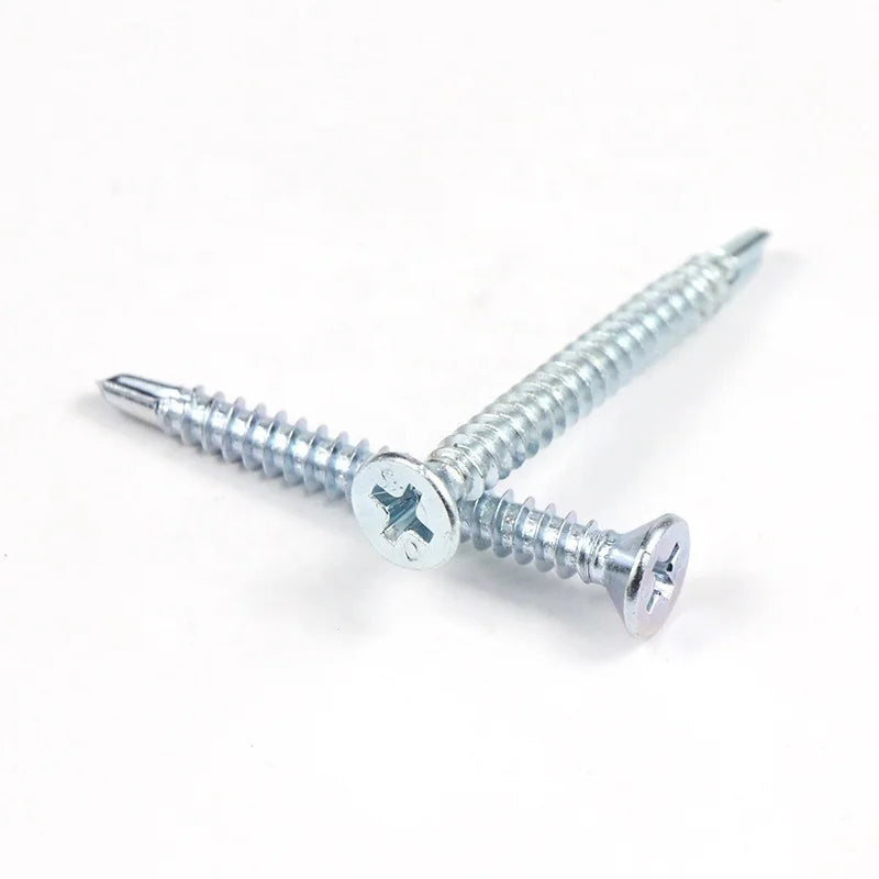 Zinc Plated Countersunk Head CSK Screws Self-Drilling Flat Head Sheet Metal Screws with Finish