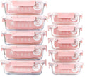 BPA Free Classic Glass Airtight Meal Prep Containers with Clip-On Lids Back to School Food Storage Large Capacity & Portable