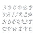 Bulk Price Gold Silver Rhodium Plated Letter Alphabet Stainless Steel Metal Charm Pendant for DIY Jewelry Making 10~15mm