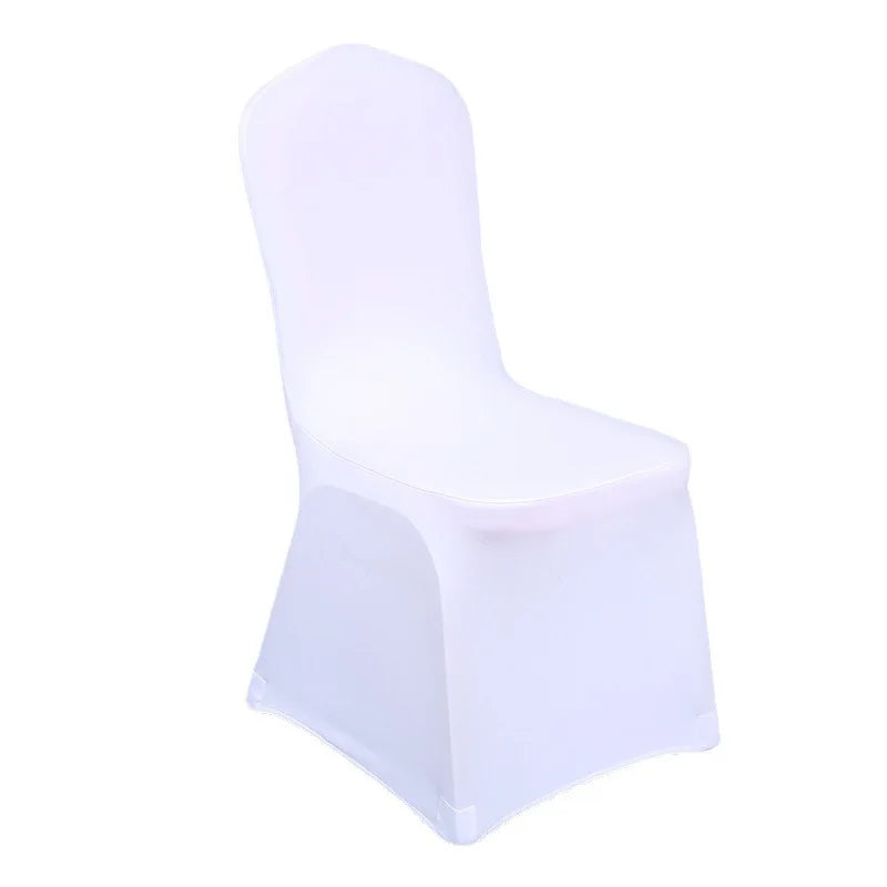 Outdoor Party Banquet Stretch Elastic Wedding Decor Custom Welcome Black/white/yellow/red Solid Chair Cover Chaircovers