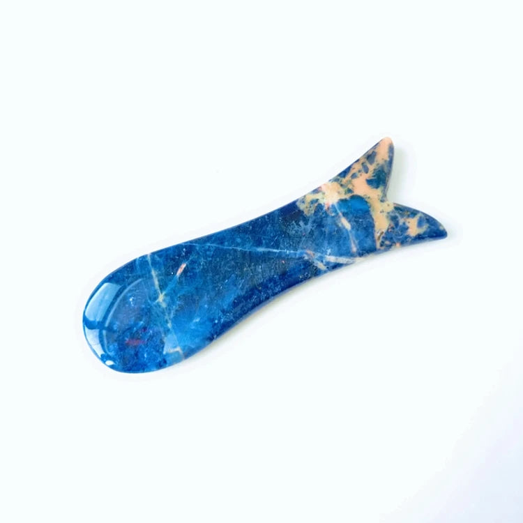 DIY Gua Sha Scraping Massage Face Sodalite Jade Guasha Board Scraper Tool Natural Jade Rose Gua Sha Stone Board Massage
