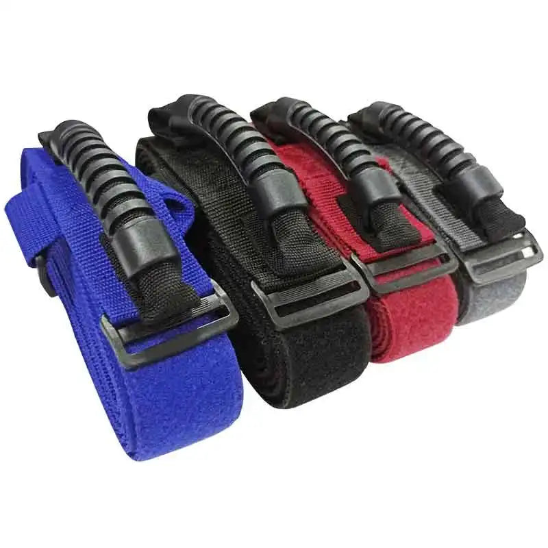 Portable Adjustable Self-Adhesive Elastic Heat Resistant Releasable Soft Suitcase Strap Plastic Carry Handle for Box Storage