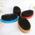 MJ Afro  Medium Hard Palm Curve Wave Hair Brush 360 Curved Soft Medium Hard  Boar Bristle Palm Wolfing
