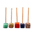 Wholesale Crystal Quartz Natural Rough Stone  Rose Quartz Cube Amethyst Incense Stick Holder