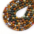 Natural Multi Color Ocean Jasper Loose Stone Beads Genuine Gemstone Beads 4mm 6mm 8mm 10mm 12mm