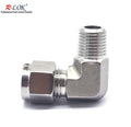 1/8 Stainless Steel 304/316 Compression Tube Fittings Double Ferrule Male Elbow Adapter 3000PSI-6000PSI High Pressure