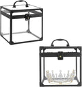 Portable Large Capacity Crown Box Transparent Acrylic Artists Display Case Makeup Storage case