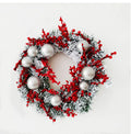 Christmas Wreath Falling Snow Flocking Wreath Simulation Exquisite Christmas Tree Ornaments Christmas Wreath