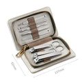 New Arrival Premium Manicure & Pedicure Set 9pcs Stainless Steel Nail Cutter Kit in Premium Zipper Bag Design