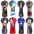 Wholesale Golf Accessories PU Leather Beach Mouse Bear Driver Golf Headcover with Embroidery Portable Wood Club Head Cover