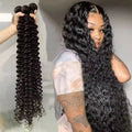 Wholesale 12a Grade Body Wave Weft Hair Extensions Human HairRaw Cuticle Aligned Hair100% Virgin Water Wave Bundles