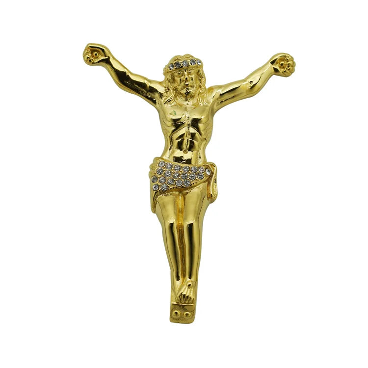 Hot Sale Large Pendants Stainless Steel Zircon GOD Pendants Charms for Men