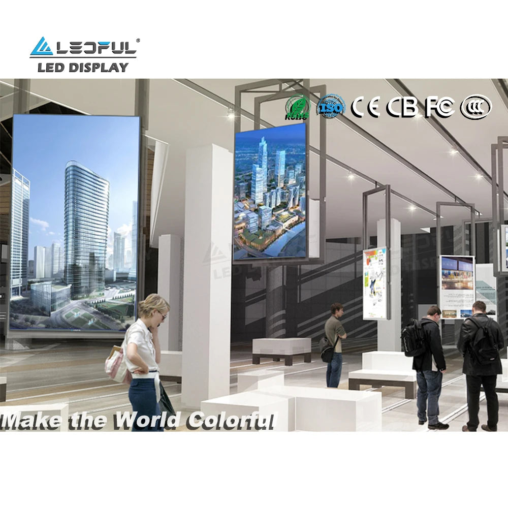 P2.5 RGB Indoor LED Poster 960X1920MM Full Color Stand Floor Advertising Machine Wifi Control Offline TV Display