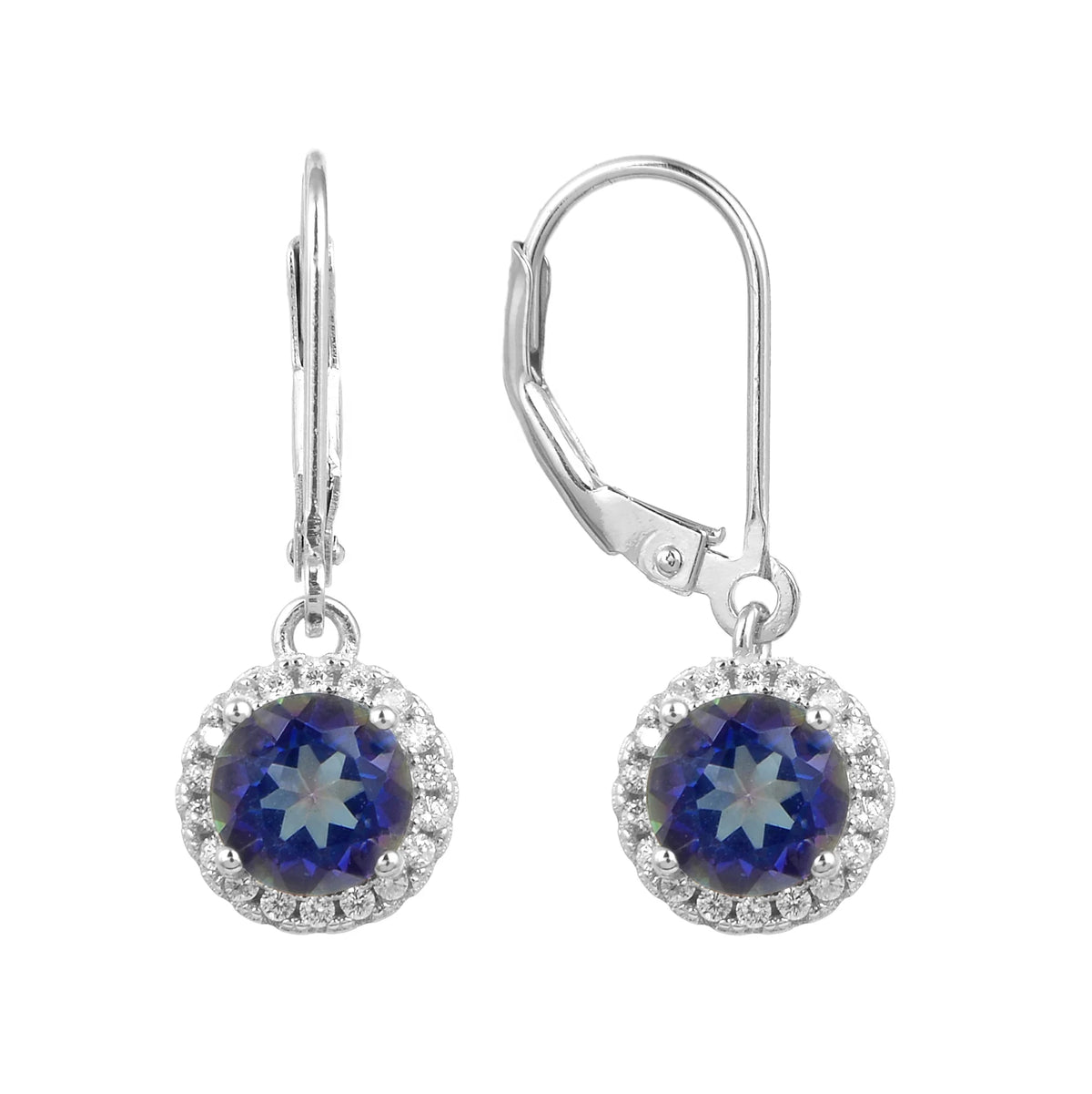 Abiding Custom Earrings Half Ball Shape Mystic Quartz Gemstone 925 Sterling Silver Earrings Cute Fashion Earrings Jewelry MegaBDM