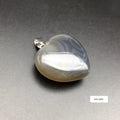 HZ Natural Grey Agate Stone Pendant Heart Shape Tini Pendant Stone Jade Pendant Jewelry Ornament Necklace for Gift