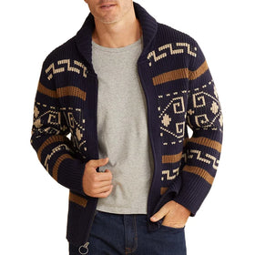 Shinesia Vintage Custom Men's Cardigan Sweater Oversized Winter Knitwear 100% Cotton ODM Crochet