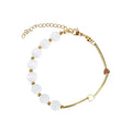 Charming Cat Eye Stone Love Beads Adjustable Bracelet for Women ST299