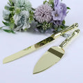 Cake Tools Party Stainless Steel Gold Weeding Cake Shovel Cutter Knives with Ps Handle