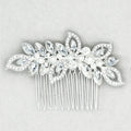 OEM/ODM Golden Alloy Flower Pearl Hair Pin Custom Logo Luxury Rhinestone Metal Hairpins Ladies Diamond Bridal Wedding Hair Comb