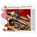 Long Short Guns and Bullets Picture 5d Diy Full Round Drill Diamond Painting Home Decorations Diamond Embroidery Wall Art