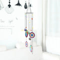 Factory Price 23 Inches Rotating Wind Chimes Garden Art Metal Hanging Wind Chime Patio Glass Windchime