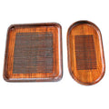 Country-style Solid Wood Eco-Friendly Dinner Plate Creative Wooden Oval Fruit and Dessert Plate for Party Use