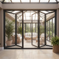 Foshan China Manufacturer Bi Fold Window and Doors Thermal Break Aluminum Patio Prices Glass Bi-folding Door Wholesale