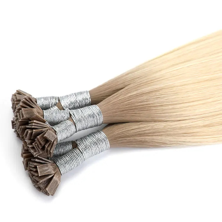 2026 wholesale custom made European double drawn cuticle aligned remy hair flat nail tips