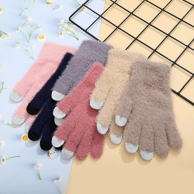 GLK121  Wholesale  Fashion Women Warm Winter Knitted Gloves