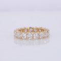 Starsgem  14K Solid Yellow Gold Hexagon Cut Moissanite Eternity  Ring  Moissanite Customized Ring