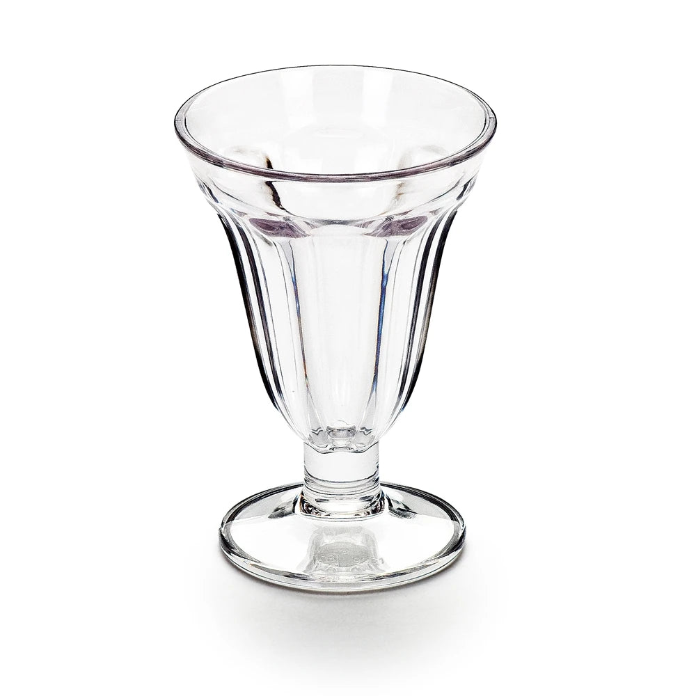 Vintage Style PC Clear Cup Ice-cream Dessert Cold Drinks Gelato Milkshake Restaurant Cafe Bar Serving Unbreakable High-foot Cup