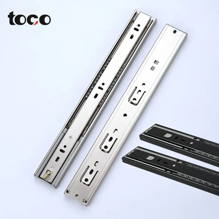 Toco Full Extension Ball Bearing Rail Drawer Sliders Width 20mm Track Telescopic Channel Furniture Drawer Slide
