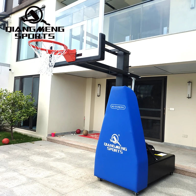 Court Training Equipment Portable Basketball Hoop Adjustable Height 4.75-10' Basketball Hoop with Wheels
