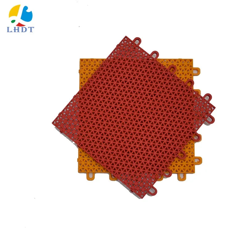 Non-slip Outdoor Indoor Interlock Plastic Deck Tiles Interlocking Plastic Base Basketball Rubber Floor for Outdoor Court