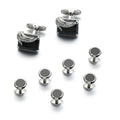 French Shirt Sleeve Placket Button Pin Cufflinks Studs High-quality Dress Cuff Nails 8-piece Copper Cufflink for Men's Suit