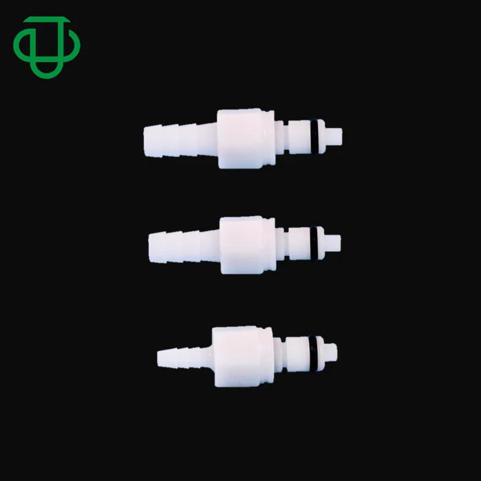 JU Plastic Quick Disconnect Shut Off Valved Inline Tube Coupling for Beauty Equipment