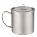 Outdoor Mug Cup Teapot Kettle Pot Titanium Camping Picnic Hiking 650ml mug