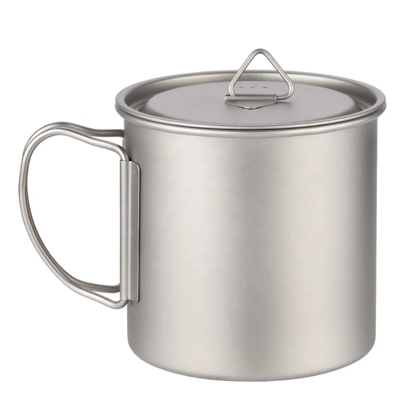 Outdoor Mug Cup Teapot Kettle Pot Titanium Camping Picnic Hiking 650ml mug