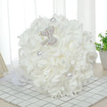Y-P006  Wholesale Wedding Pearl Artificial Flower Hand Holding Bridal Bouquet With Rhinestone for Wedding Decor