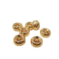 Wholesale 24K Gold Plated round Spacer Beads Flat round Loose Beads for Jewelry Making Components