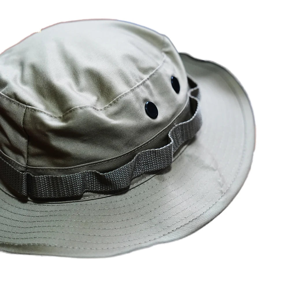 Wide Outdoor Camo Boonie Bucket Hat String Sports Cap for Camping Fishing Travel Mountaineering Sunscreen Jungle Visor Character