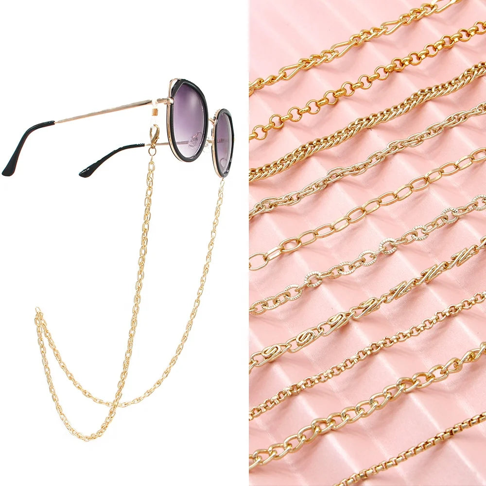 Aluminium Trendy Anti-Slip Fashion Eyeglasses Cord Glasses Strap Sunglasses Masking Holder Lanyard Eyewear Chains