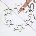 Stainless Steel Five-pointed Star Ornament Accessories Small Pendant Diy Necklace Bracelet Fashion Star Hanging Ornament Waist c