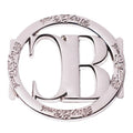 Custom Designer Silver Letter Round Plates Handbag Accessory Hollow logo Metal Name Label Emblems