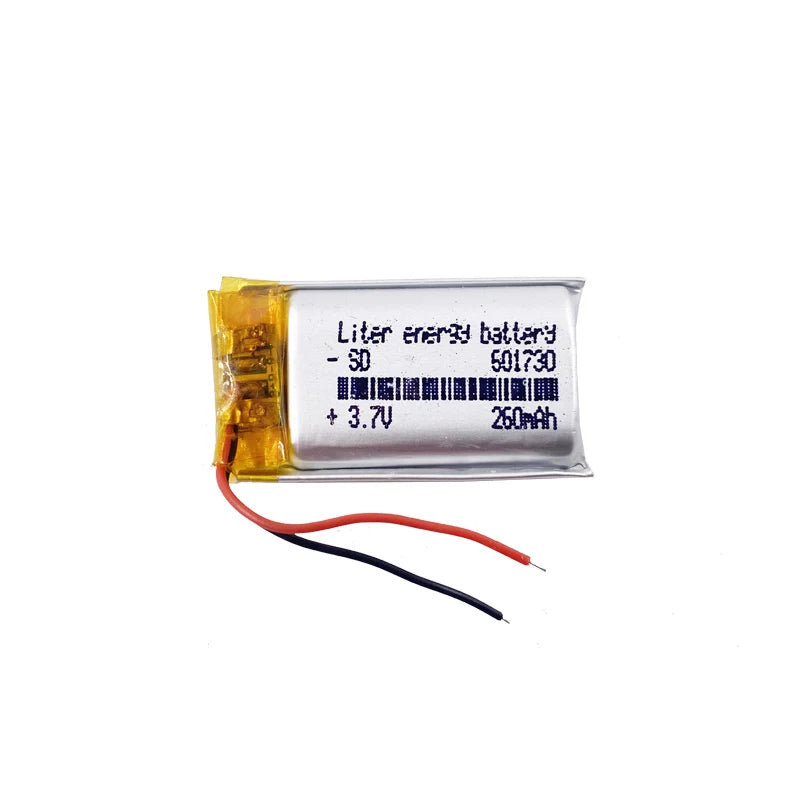 601730 3.7V 260mAh Lipo Lithium Polymer Battery With Pcm Battery Factory