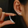 Flower-Filled Rhinestone Stud Earrings Suitable for Daily Wear Parties Banquets Vacations Birthdays N209090