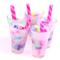 100Pcs/Lot Polymer Clay Sprinkles Filling Milk Tea Cup Resin Flatback Cabochons 3D Mini Dollhouse Milk Tea Cup Charms Pendants MegaBDM